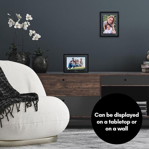 إطار صورة عائم من Americanflat مقاس 16 × 20 مع زجاج مقاوم للكسر - يناسب الصور مقاس 11 × 14 أو إطار صور أصغر حجمًا - مجموعة Fusion Float - إطار عائم لعرض الحائط - أسود in Kuwait