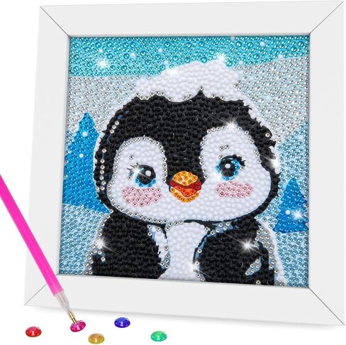 AGGKKY Diamond Art Kits for Kids with Wooden Frame DIY Arts and Crafts for Kids Ages 8-12 Easy Gem Art Kits for Kids & Adult Beginners Home Wall Decor in Saudi Arabia