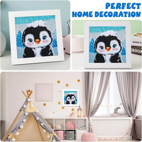 AGGKKY Diamond Art Kits for Kids with Wooden Frame DIY Arts and Crafts for Kids Ages 8-12 Easy Gem Art Kits for Kids & Adult Beginners Home Wall Decor in Saudi Arabia