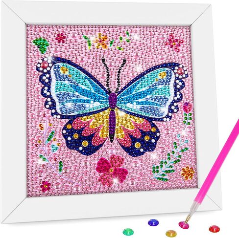 AGGKKY Diamond Art Kits for Kids with Wooden Frame DIY Arts and Crafts for Kids Ages 8-12 Easy Gem Art Kits for Kids & Adult Beginners Home Wall Decor in Saudi Arabia
