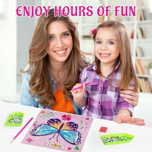 AGGKKY Diamond Art Kits for Kids with Wooden Frame DIY Arts and Crafts for Kids Ages 8-12 Easy Gem Art Kits for Kids & Adult Beginners Home Wall Decor in Saudi Arabia