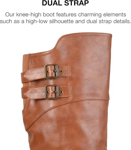 جورني كوليكشن حذاء برقبة طويلة حتى الركبة بمقاس عادي وعريض بطول يصل الى الركبة in Kuwait