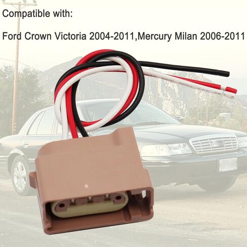 قطعتان من مقبس إشارة الانعطاف وموصل ضفيرة متوافق مع Ford Crown Victoria 2004-2011، Mercury Milan 2006-2011، ومقابس لمبة إضاءة السيارة وموصل ضفيرة استبدال YF1Z13411CA 2U5Z13411SA in Kuwait
