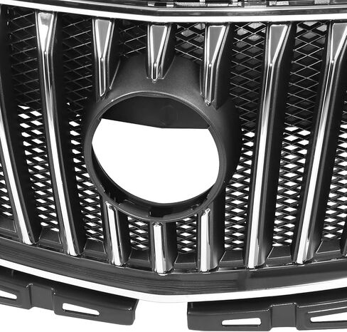 DNA MOTORING OE Style Chrome Bezel Grille Grill, GM1200653, Compatible with 11-13 Buick Regal, w/Base/CXL/Premium, Chrome Black, OEM-GR-GM1200653 in Saudi Arabia