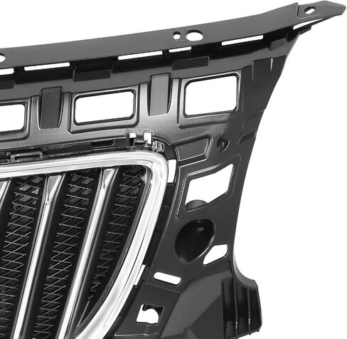 DNA MOTORING OE Style Chrome Bezel Grille Grill, GM1200653, Compatible with 11-13 Buick Regal, w/Base/CXL/Premium, Chrome Black, OEM-GR-GM1200653 in Saudi Arabia