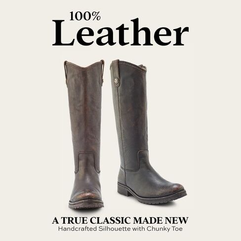 Frye Melissa Button 2 Equestrian-Inspired Tall Boots for Women Made from Hard-Wearing Vintage Leather with Antique Metal Hardware and Leather Outsole – 15 ½" Shaft Height in Saudi Arabia