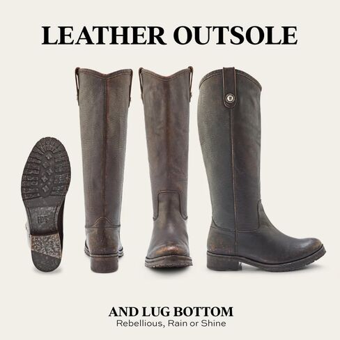 Frye Melissa Button 2 Equestrian-Inspired Tall Boots for Women Made from Hard-Wearing Vintage Leather with Antique Metal Hardware and Leather Outsole – 15 ½" Shaft Height in Saudi Arabia