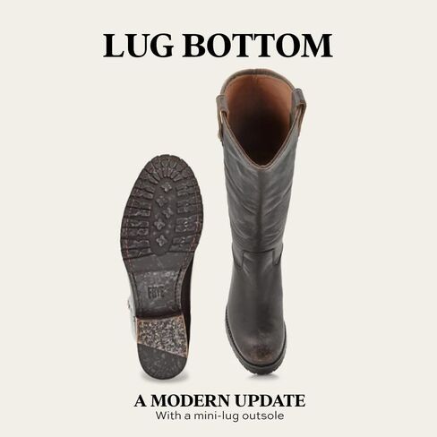 Frye Melissa Button 2 Equestrian-Inspired Tall Boots for Women Made from Hard-Wearing Vintage Leather with Antique Metal Hardware and Leather Outsole – 15 ½" Shaft Height in Saudi Arabia