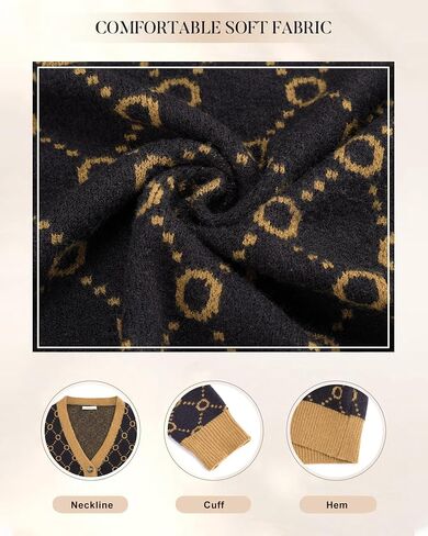 Bebonnie Women's Cozy Knit Long Sleeve Open Front Buttons Cardigan Sweater Outerwears Coats with Pocket in Saudi Arabia
