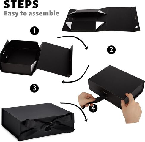 صندوق هدايا جوهاوس مع غطاء للهدايا، صناديق زرقاء فاتحة مقاس 10.5 × 7.5 × 3.1 بوصة مع شريط، صندوق هدايا مغناطيسي لوصيفة العروس مع غطاء بطاقة تهنئة in Kuwait