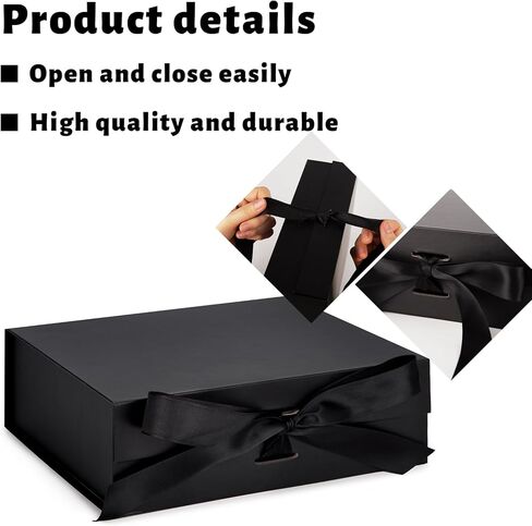 صندوق هدايا جوهاوس مع غطاء للهدايا، صناديق زرقاء فاتحة مقاس 10.5 × 7.5 × 3.1 بوصة مع شريط، صندوق هدايا مغناطيسي لوصيفة العروس مع غطاء بطاقة تهنئة in Kuwait