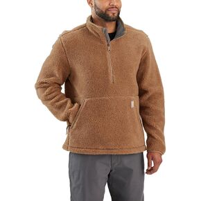 بلوفر Carhartt رجالي كبير وطويل القامة من الصوف، بلون الشوفان البني