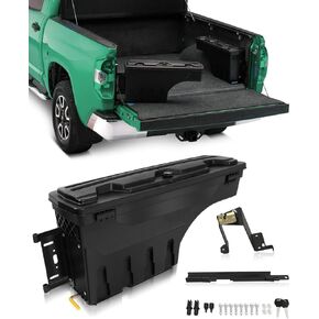 SCITOO Tool Box | Fits For For Chevrolet Silverado 1500 2019-2021, For GMC Sierra 1500 2019-2021 | Truck Bed Storage Box, Driver Side