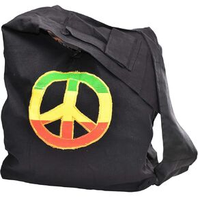Mandala Crafts Rasta Stripe Hippie Bag Large Hobo Bags for Women - Boho Purse Hobo Crossbody Bags for Women