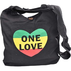 Mandala Crafts Rasta Stripe Hippie Bag Large Hobo Bags for Women - Boho Purse Hobo Crossbody Bags for Women