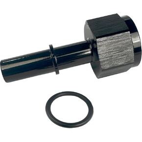 6AN Female to 3/8" SAE Quick Disconnect Push On EFI Fitting Fuel Rail Line Adapter Aluminum Black