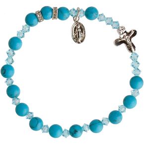 Turquoise 6mm Rosary Bracelet