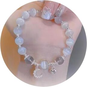 Moonstone Bracelet Beaded Bracelets Moon Bracelet Healing Crystal Bracelet Moon Stone Bracelets Moonstone Jewelry Healing Stone Bracelets for Women