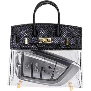 Mini Creative Handbag Design Car Keys, Exquisite Transparent Small Handbag with Key Case Buckle Universal