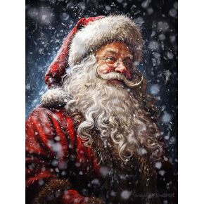 VAIIEYO Diamond Art Kits for Adults Santa Claus, 5D Diamond Art Kit for Beginners Christmas, DIY Paint with Round Full Drill Diamonds Paintings Gem Art for Home Wall Decoration Gift-12X16 Inch-177