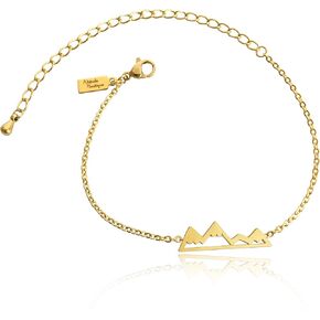 Altitude Boutique Mountain Bracelet, Mountain Jewelry, Snowy Peaks Bracelet for Nature Lovers, Skiers, Hikers, Campers