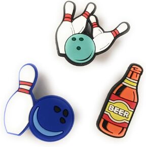 WorkedLikeACharm 3pcs Bowling Ball Pins Shoe Charms Decoration Gift