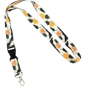 Desert Cactus Pineapple Tropical Lanyard Badge ID Car Keys Keychain Souvenir Holder Nurse Doctor Teacher Office Detachable Breakaway Snap Buckle (Design 3)