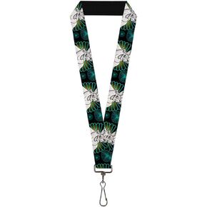 Lanyard The Little Mermaid Ursula Smiling Sketch Black Blues Grays