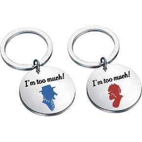 FAADBUK Miser Brothers Inspired Gift Best Friend Keychain Set Miser Brothers Fans Gift Heat Miser And Snow Miser Keychain