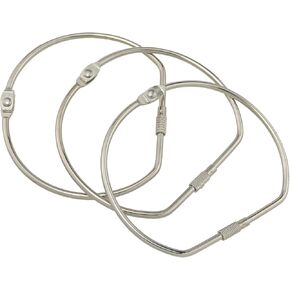3PCS Metal Open Storage Ring Movable Screw D Storage Ring 3.8 Wire Inside 102mm 4 inch For Warehouse Management DIY Projects Decorative Paper Storage Tape