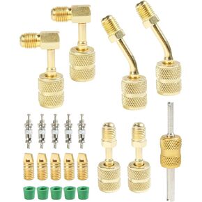 R410A Refrigerant,Car Accessories R410A Adapter,Mini Split Adapter, R410A Vacuum Pump Adapters 5/16 to 1/4 Coupler,R410A Refrigerant Hose Adapter Connector for Mini Split Air Conditioner