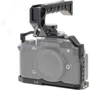 Fotga Camera Cage with NATO Rail 1/4" 3/8" Hole for Canon EOS R50 Mirrorless DSLR Camera Video Filmmaking,Compatible Arca Swiss Clamp