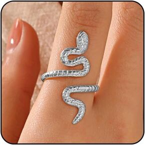 Gold Rings That Don't Tarnish Adjustable 18K Gold Statement Rings for Women Heart Infinity Leaf Flower Snake Ring Silver Rings Dainty Stackable Rings Chunky Rings