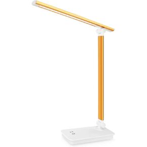 LED Desk Lamps for Home Office Dimmable Eye Caring Table Lamp with USB Charging Port, Touch Control with 5 Lighting Modes 3 Level Brightness