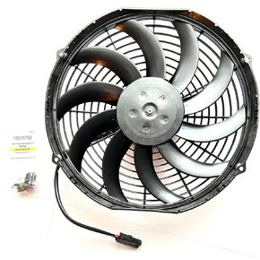 SPAL 78-1560 781560 Condenser 12 Volt 12 Inch 1451 CFM PULLER Fan Replacement for APU Thermo King Tripac Evolution w Female Mate Connector Kit