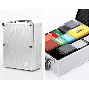 Spell Briefcase TC-E3B Lockable Storage Case for TCG, Deck Box, MTG, Magic, FaB, YGO, Dominion, Trading Cards, toploader, EDH, Commander, MTG Cube (Black)