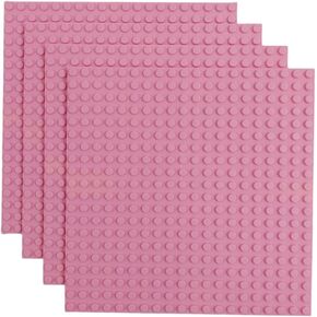 Classic Baseplate - Building Kit for Toddlers & Kids - 20 x 20 Studs - 6.3 x 6.3 inches - Pack of 4 Baseplates - Compatible with Major Brands
