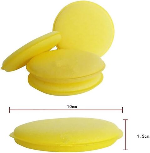 GSHLLO 24 Pcs Car Polishing Sponge Pads Soft Foam Applicator Pads Round Wax Applicator Sponge Vehicle Polish Pads Auto Cleaning Pads Car Glass Cleaner Sponge in Saudi Arabia