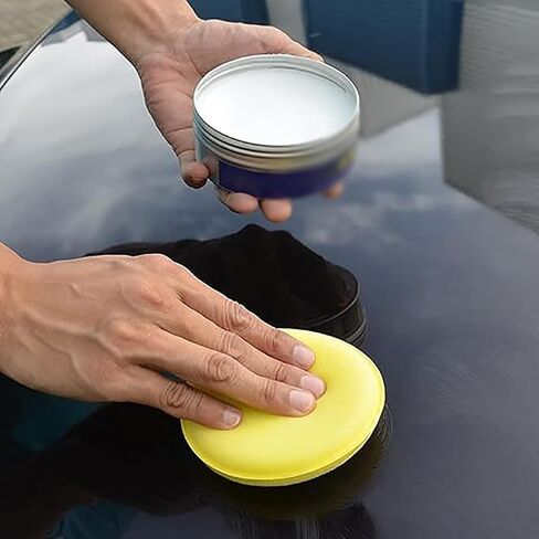 GSHLLO 24 Pcs Car Polishing Sponge Pads Soft Foam Applicator Pads Round Wax Applicator Sponge Vehicle Polish Pads Auto Cleaning Pads Car Glass Cleaner Sponge in Saudi Arabia