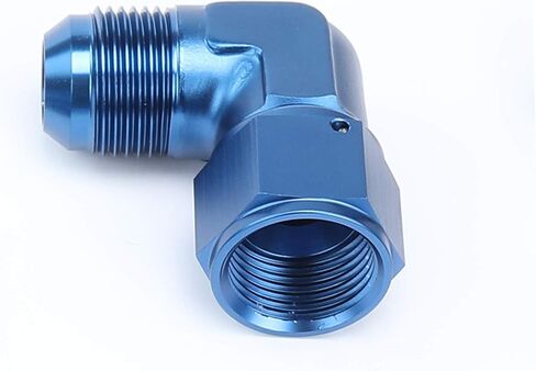 2PCS -3 AN Male to Female 90 Degree Elbow Swivel Hose Fitting Adapter Aluminum Black in Saudi Arabia