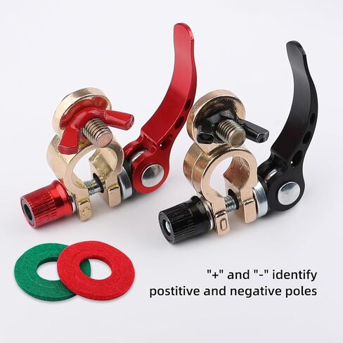 1 Pair Battery Terminal Connectors, M8 x 25mm Bolt, Battery Terminals Brass, Battery Cable Ends Quick Release with 2 Gaskets, Compatible with Cars, Vans, Trucks and More in Saudi Arabia