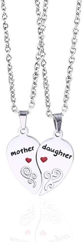Anlive Mother Daughter Half Heart Necklaces Friendship Jewelry for Her in Kuwait