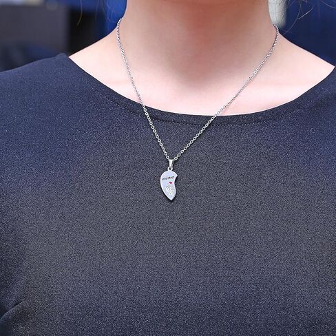 Anlive Mother Daughter Half Heart Necklaces Friendship Jewelry for Her in Kuwait