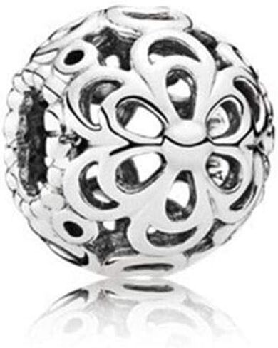 MiniJewelry Daisy Flower Bead Charm fits Pandora Moments Bracelets Women Sterling Silver Birthday Christmas S925 in Kuwait