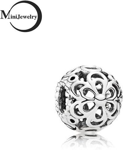 MiniJewelry Daisy Flower Bead Charm fits Pandora Moments Bracelets Women Sterling Silver Birthday Christmas S925 in Kuwait