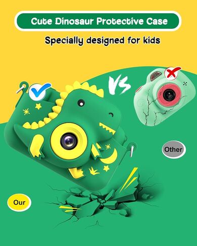 Kids Camera, Toddler Digital Camera for Ages 3-12 Boys Girls Childrens, Christmas Birthday Gifts, Selfie 1080P HD Video Camera for 3 4 5 6 7 8 9 Years Old Boys Girls Toys Gifts in Saudi Arabia