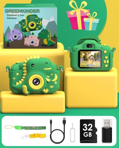 Kids Camera, Toddler Digital Camera for Ages 3-12 Boys Girls Childrens, Christmas Birthday Gifts, Selfie 1080P HD Video Camera for 3 4 5 6 7 8 9 Years Old Boys Girls Toys Gifts in Saudi Arabia