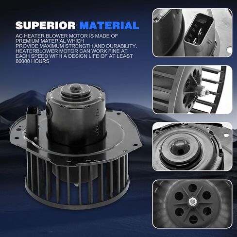 700080 استبدال مجموعة محرك منفاخ سخان HVAC لمركبات Chevy وGMC وIsuzu - S10/Sonoma 1994-2004، Hombre 1996-2000 - الجانب الأمامي، استبدال # 52458984، 52498879 in Saudi Arabia