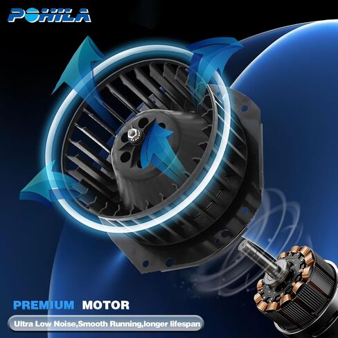 700080 استبدال مجموعة محرك منفاخ سخان HVAC لمركبات Chevy وGMC وIsuzu - S10/Sonoma 1994-2004، Hombre 1996-2000 - الجانب الأمامي، استبدال # 52458984، 52498879 in Saudi Arabia