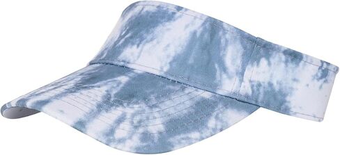 Marrywindix 1 Piece of Tie Dye Colorful Sport Wear Athletic Visor Sun Sports Visor Hat Visor Adjustable Cap for Women and Men (Style 1) in Kuwait
